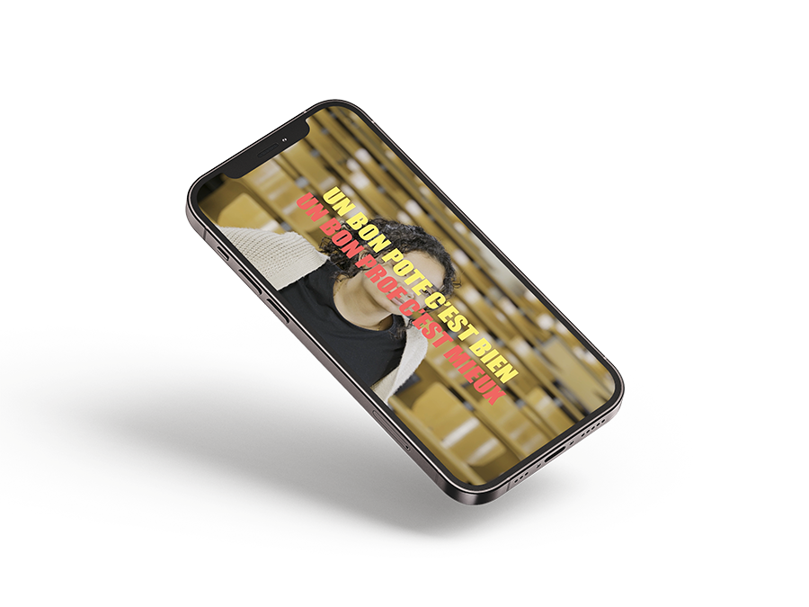 image d'un téléphone avec la publicité