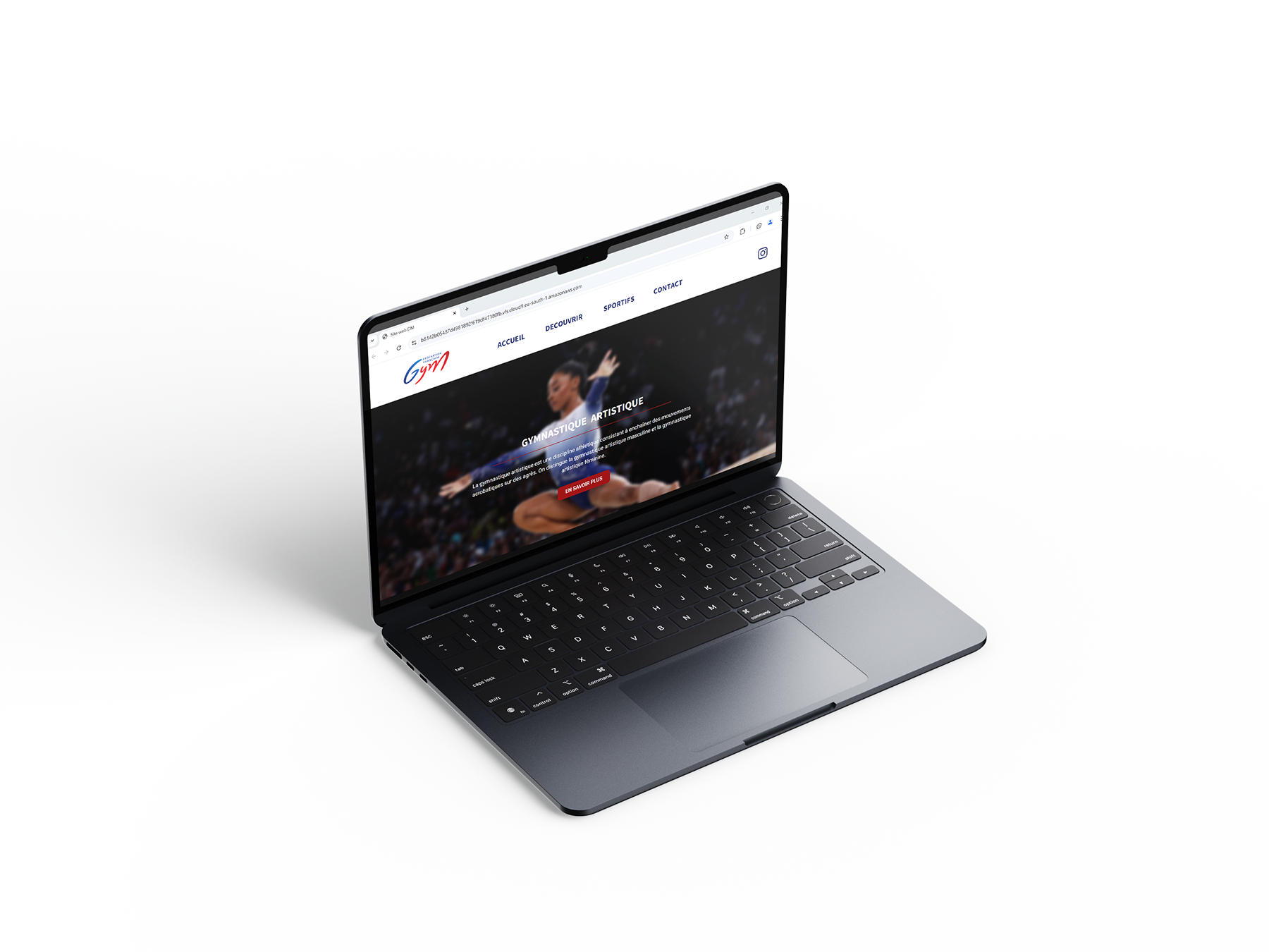 ordinateur du site de gym