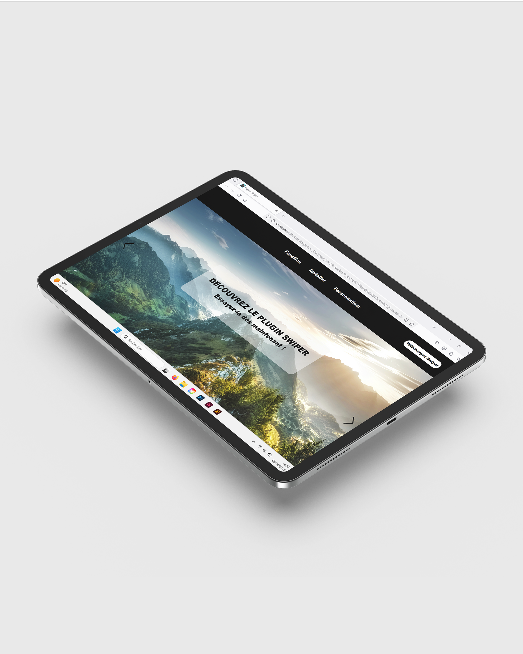 image du site web sur le plugin Swiper