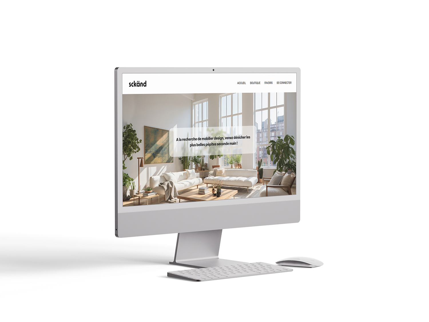 Ordinateur avec l'image du site Sckänd